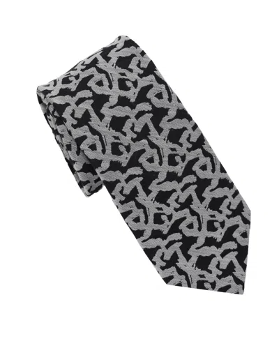 Karl Lagerfeld Men's Sparkle Medallion Pattern Classic Tie In Black