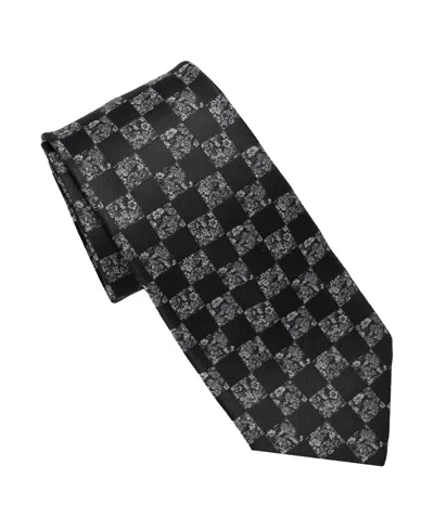 Karl Lagerfeld Men's Sparkle Medallion Pattern Classic Tie In Black