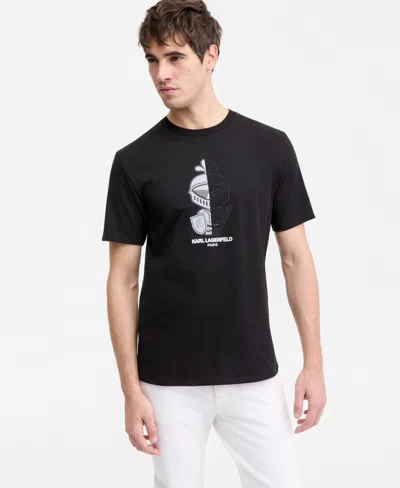 Karl Lagerfeld Men's Split Personality Karl Graphic T-shirt In Black