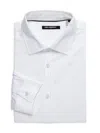 Karl Lagerfeld Men's Spread Collar Dress Shirt In White