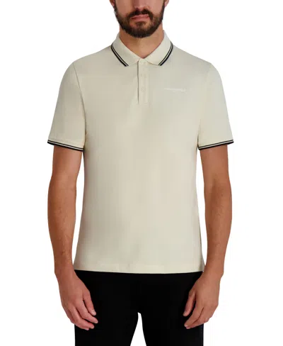 Karl Lagerfeld Men's Spread Collar T-shirt In White