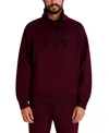 Karl Lagerfeld Men's Stand Collar Zip-up Sweatshirt In Burgundy