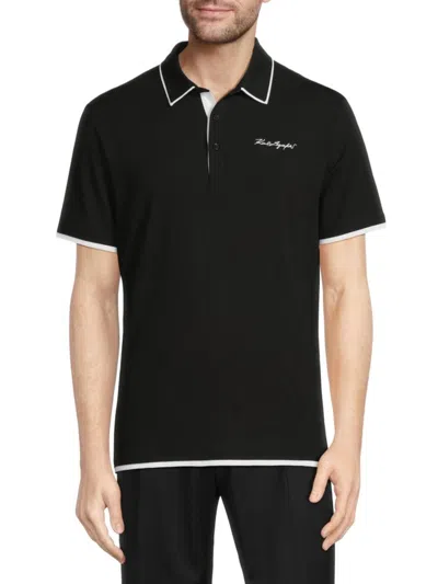 KARL LAGERFELD MEN'S STRETCH PIMA COTTON POLO SHIRT