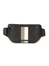 Karl Lagerfeld Men's Striped Leather Belt Bag