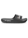 Karl Lagerfeld Men's Striped Logo Slides