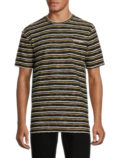 Karl Lagerfeld Men's Striped Pocket T-shirt In Black