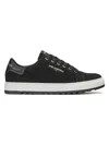Karl Lagerfeld Men's Suede Logo Sneakers In Black