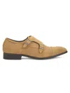 Karl Lagerfeld Men's Suede Monk Shoes In Taupe