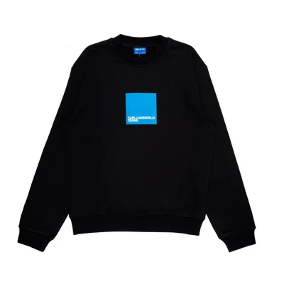KARL LAGERFELD MEN'S SWEATSHIRT KARL LAGERFELD REGULAR LOGO SWEAT BLACK