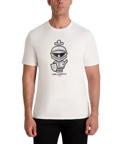Karl Lagerfeld Men's Swirl Armor T-shirt In White