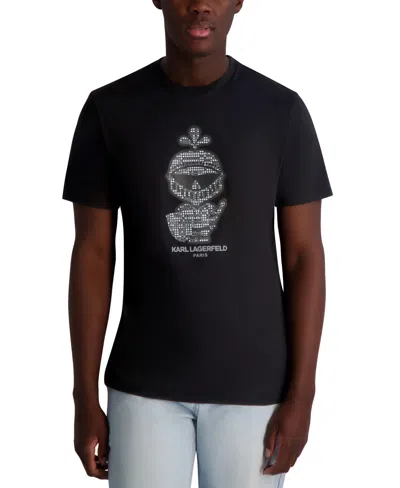 KARL LAGERFELD MEN'S TEXTURED ARMORED KARL T-SHIRT