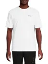 Karl Lagerfeld Men's Textured Logo Cotton-blend T-shirt In White