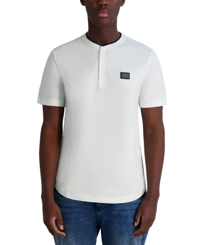 Karl Lagerfeld Men's Three-button Logo Henley T-shirt