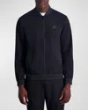 KARL LAGERFELD MEN'S TRACK JACKET WITH MESH TRIM