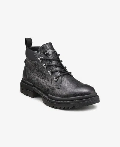 Karl Lagerfeld Men's Tumbled Leather Chukka Boot In Black