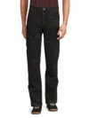 Karl Lagerfeld Men's Whiskered Distressed Jeans In Black