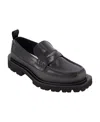 Karl Lagerfeld Paris White Label Lug Sole Penny Loafer In Black