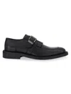 KARL LAGERFELD MEN'S WHITE LABEL KILTED MONK STRAP SHOES