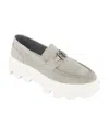 Karl Lagerfeld Men's White Label Suede Kl Bit Moccasin Loafers In Grey
