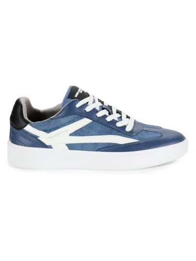 Karl Lagerfeld Men's Wingtip Leather Sneakers In Blue