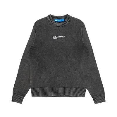 Karl Lagerfeld Men's Wire Mesh  Acidwash Black