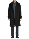Karl Lagerfeld Men's Wool-blend Longline Coat In Black