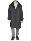Karl Lagerfeld Paris Wool Blend Top Coat In Gray