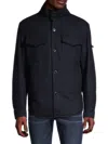 Karl Lagerfeld Paris Fleece Lined Wool Blend Shirt Jacket In Black