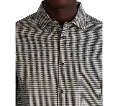 Karl Lagerfeld Men's Woven Houndstooth Shirt
