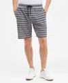 Karl Lagerfeld Men's Zig-zag Jacquard Shorts In Black