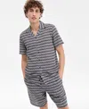 Karl Lagerfeld Men's Zig-zag Shirt In Gray