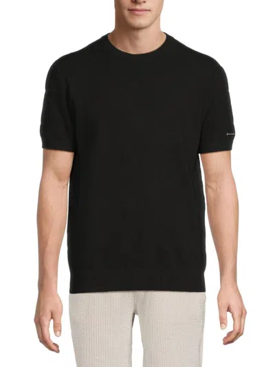 Karl Lagerfeld Men's Zigzag Jacquard Short-sleeve Sweater