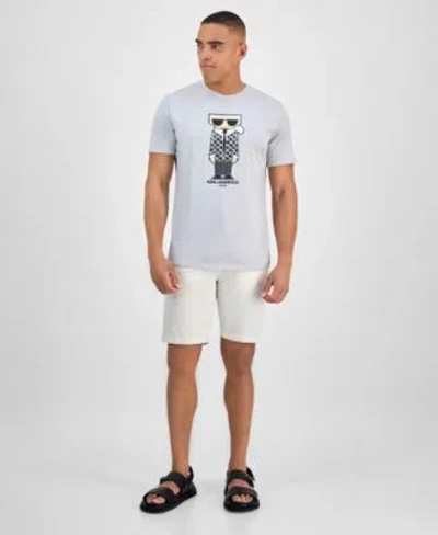 Karl Lagerfeld Mens Logo Graphic T Shirt Shorts In Black