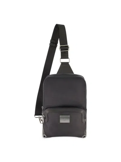 Karl Lagerfeld Men's Mixed Sling Bag In Black