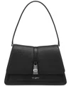 Karl Lagerfeld Mercerie Medium Leather Satchel In Black
