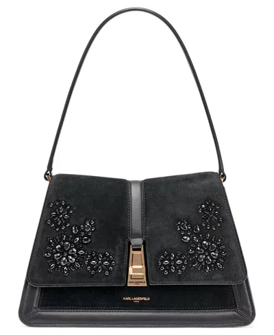 Karl Lagerfeld Mercerie Shoulder Bag In Black