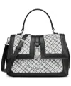 Karl Lagerfeld Mercerie Top Handle Crossbody In Black,white