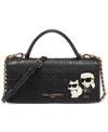 Karl Lagerfeld Meribel Top Handle Wallet In Black