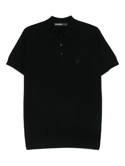 KARL LAGERFELD MERINO POLO SHIRT