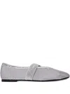 Karl Lagerfeld Mesh Ballerina Shoes In Silver
