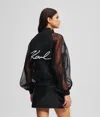 Karl Lagerfeld Mesh Bomber Jacket