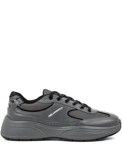 Karl Lagerfeld Mesh-panelled Chunky Sneakers In Gray