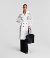Karl Lagerfeld Mesh Trenchcoat Handpicked By Hun Kim In White