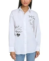 KARL LAGERFELD MESSAGE BUTTON FRONT SHIRT