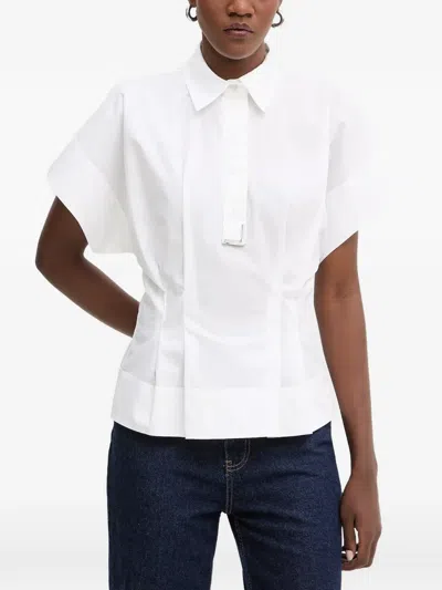 Karl Lagerfeld Metal-detail Shirt In White