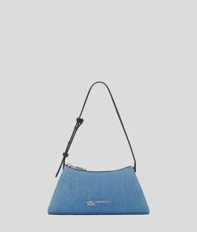 Karl Lagerfeld Metal Klj Logo Denim Shoulder Bag
