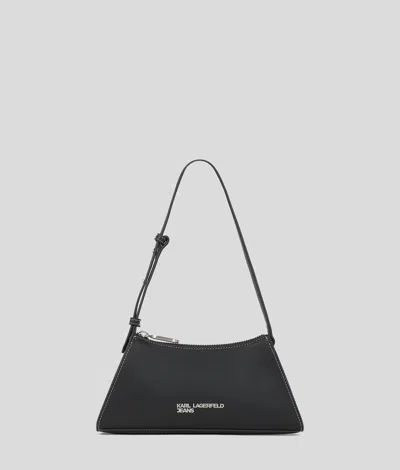 Karl Lagerfeld Metal Klj Logo Small Shoulder Bag In Black