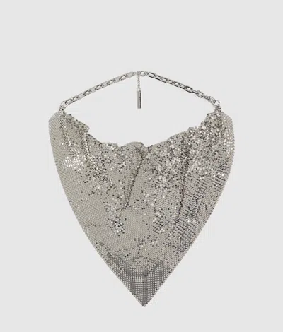 Karl Lagerfeld Metallic Bandana In Silver