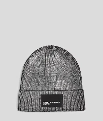 Karl Lagerfeld Metallic Beanie