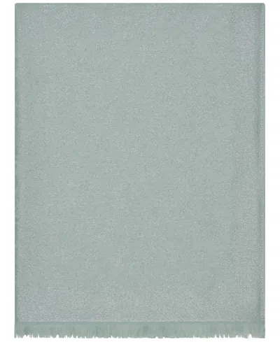 Karl Lagerfeld Metallic Daisy Pattern Scarf In Mint